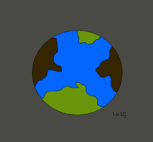 Dibujo Planeta tierra pintado por Cristoferv