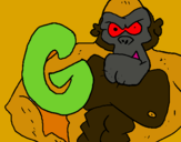 Dibujo Gorila pintado por UN-GORILA