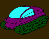 Dibujo Nave tanque pintado por infinito