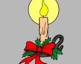 Dibujo Vela de navidad pintado por idoia
