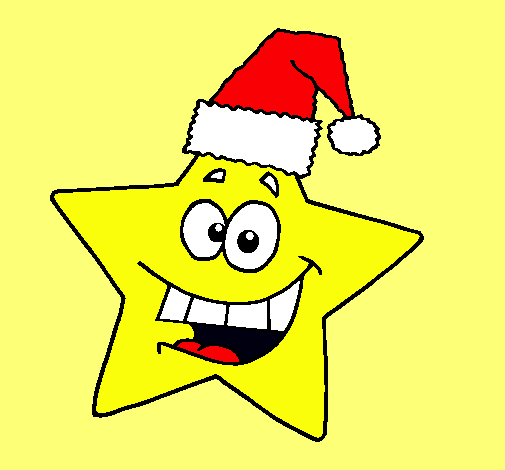 Dibujo estrella de navidad pintado por Martina100