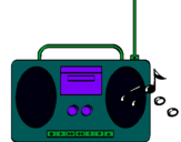 Dibujo Radio cassette 2 pintado por eloy