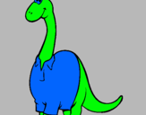 Dibujo Diplodocus con camisa pintado por carlita66