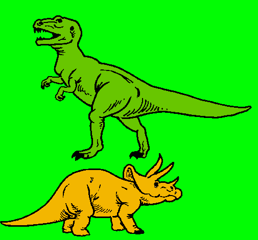 Triceratops y tiranosaurios rex