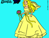 Dibujo Barbie vestida de novia pintado por gatitamartit