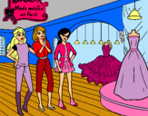 Dibujo Barbie mirando vestidos pintado por Lauriit