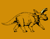 Dibujo Triceratops pintado por 23f6546676y7