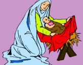 Dibujo Nacimiento del niño Jesús pintado por ccaca