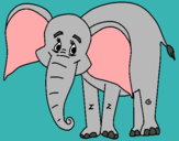 Dibujo Elefante feliz pintado por popopipi