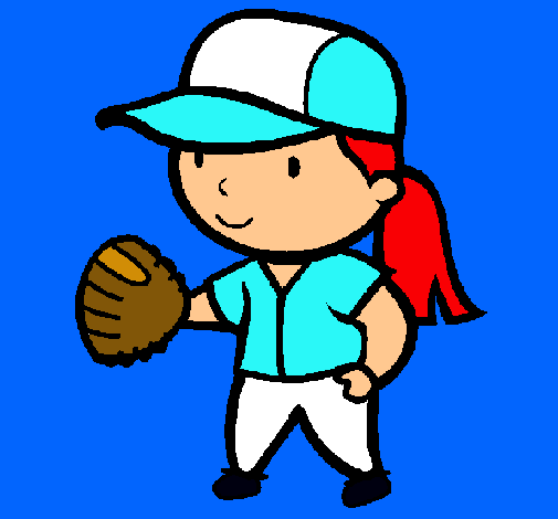 Dibujo Jugadora de béisbol pintado por migl
