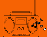 Dibujo Radio cassette 2 pintado por pablo712