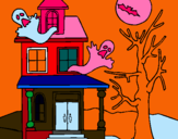 Dibujo Casa fantansma pintado por evelynrivera