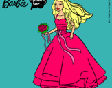 Dibujo Barbie vestida de novia pintado por marta111111