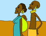 Dibujo Familia de Zanmbia pintado por aerenlove