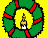 Dibujo Corona de navidad II pintado por jolimar