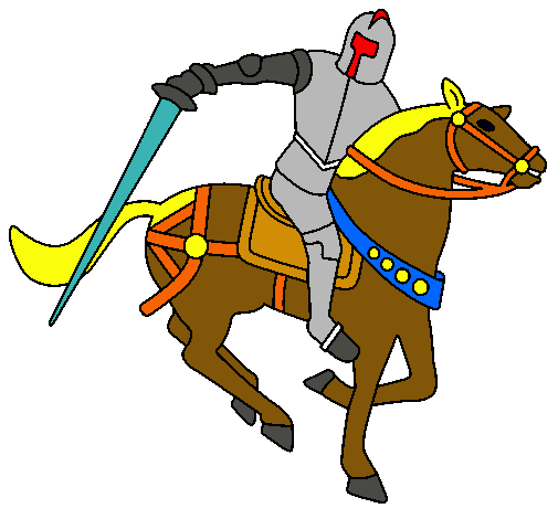 Dibujo Caballero a caballo IV pintado por ALE2004