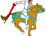 Dibujo Caballero a caballo IV pintado por guerrer