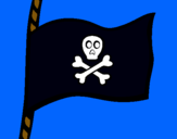 Dibujo Bandera pirata pintado por 46487915