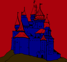 Dibujo Castillo medieval pintado por queque