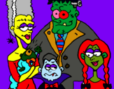 Dibujo Familia de monstruos pintado por estherucha
