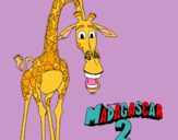 Dibujo Madagascar 2 Melman pintado por superchachi6