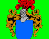 Dibujo Escudo de armas y casco pintado por sfsefsedfsrg