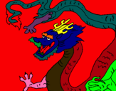 Dibujo Dragón chino pintado por 9ker