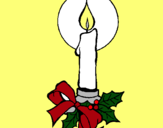 Dibujo Vela de navidad pintado por gladiola