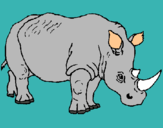 Dibujo Rinoceronte pintado por pipitasa