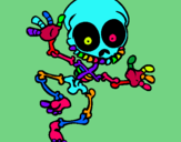 Dibujo Esqueleto contento 2 pintado por estherucha