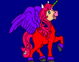 Dibujo Unicornio con alas pintado por Palolin
