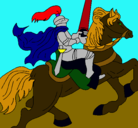 Dibujo Caballero a caballo pintado por Goobox