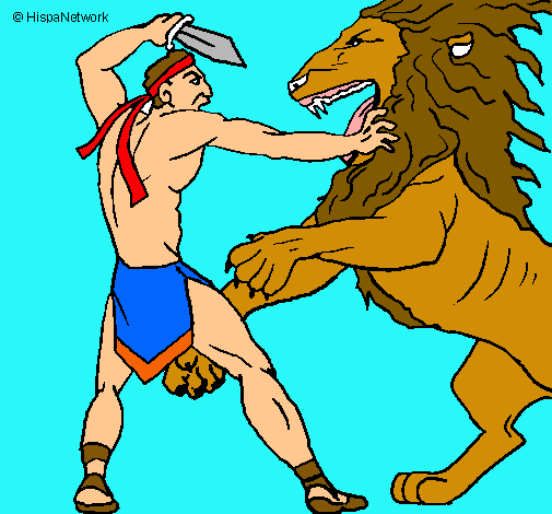 Gladiador contra león