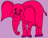 Dibujo Elefante feliz pintado por manu5