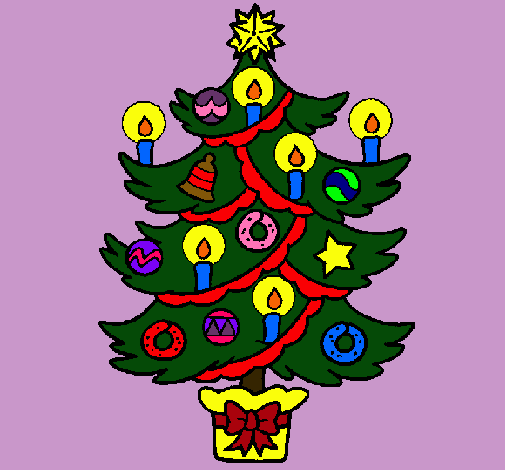 Árbol de navidad con velas