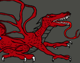 Dibujo Dragón réptil pintado por 9876543210