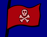 Dibujo Bandera pirata pintado por papajcr