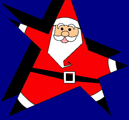 Papa Noel en forma de estrella