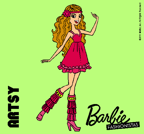 Dibujo Barbie Fashionista 1 pintado por mar123