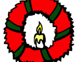 Dibujo Corona de navidad II pintado por emyy