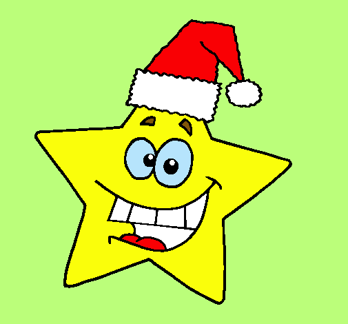 Dibujo estrella de navidad pintado por alexmar