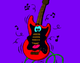 Dibujo Guitarra eléctrica pintado por Ciclista