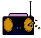 Dibujo Radio cassette 2 pintado por landersito
