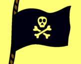 Dibujo Bandera pirata pintado por PIRI 