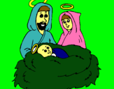 Dibujo Natividad pintado por virgen