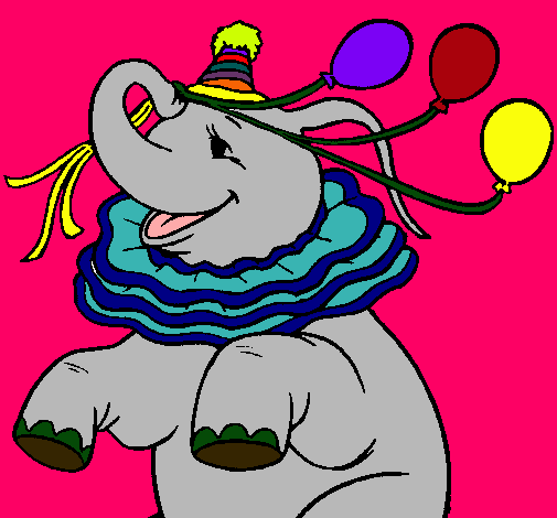 Elefante con 3 globos