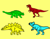 Dibujo Dinosaurios de tierra pintado por libro