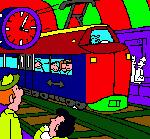 Dibujo Estación de ferrocarriles pintado por darwinmend