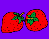 Dibujo fresas pintado por alexmar