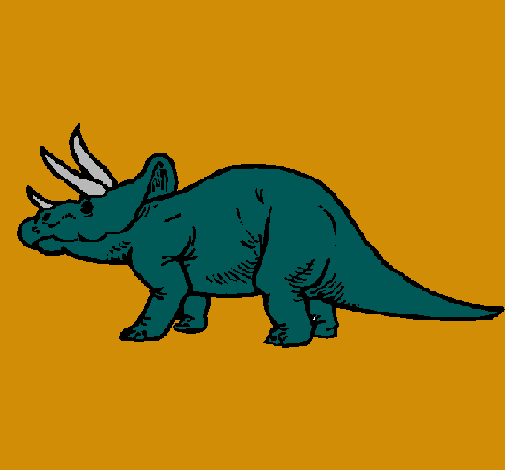 Dibujo Triceratops pintado por thiagui